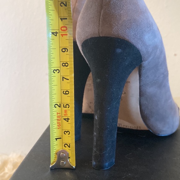 NEW gray suede black cap-toe two-tone LK Bennett Mara heels size 36 - Picture 10 of 10